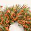 24 po de brindille rustique artificielle, verdure, feuillage, grappe, baies, fleurs sauvages, récolte d'automne, porte d'entrée, couronne, décor de l'Action de grâce