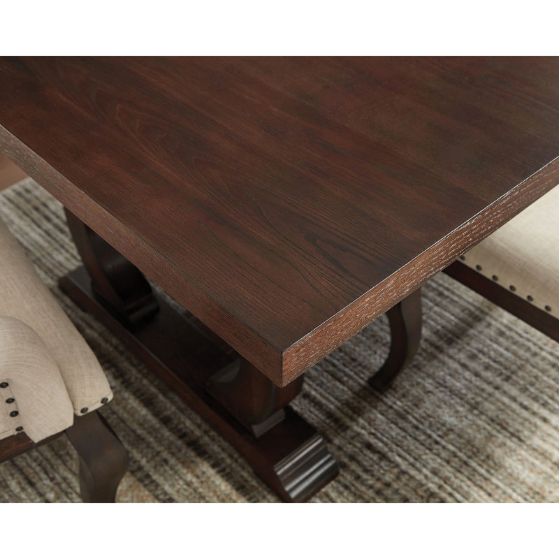 Fremont Antique Brown Trestle Rectangular Dining Table