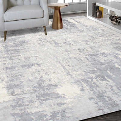 Handmade Hand-Loomed Gray/Ivory Area Rug