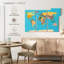 Carte détaillée du monde sur toile, ensemble de 3 pièces-1483089072