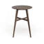Table de bar ronde en bois de style moderne du milieu du siècle – Table de bar de 107 cm de haut avec pieds fuselés pour la cuisine, la salle à manger ou le bar à domicile, noyer naturel