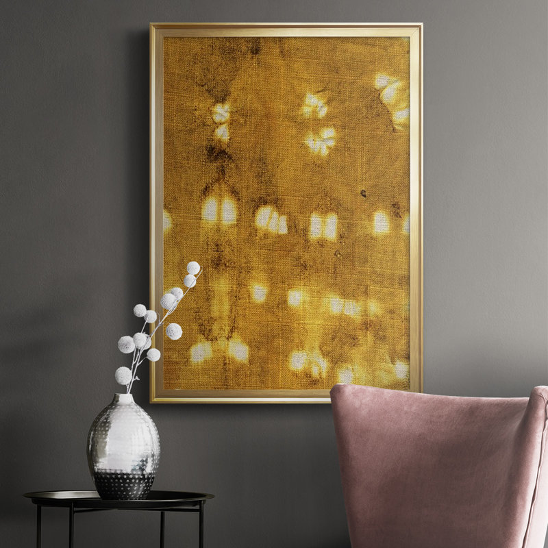 Turmeric Sunrise I, reproduction encadrée de qualité supérieure, prête à être accrochée, Encadrement doré
