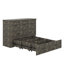 Lit escamotable Murphy avec station de charge, lit plateforme pliable multifonctionnel avec 1 grand tiroir de rangement-1233142005-1233141998