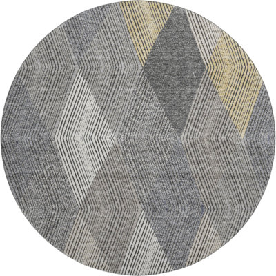 Premium Machine Washable Prisco Pewter Rug