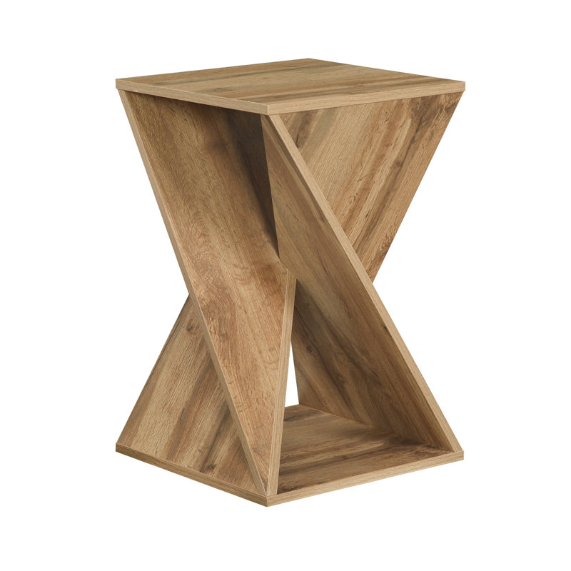 Caelah End Table, Natural Wood/Tan