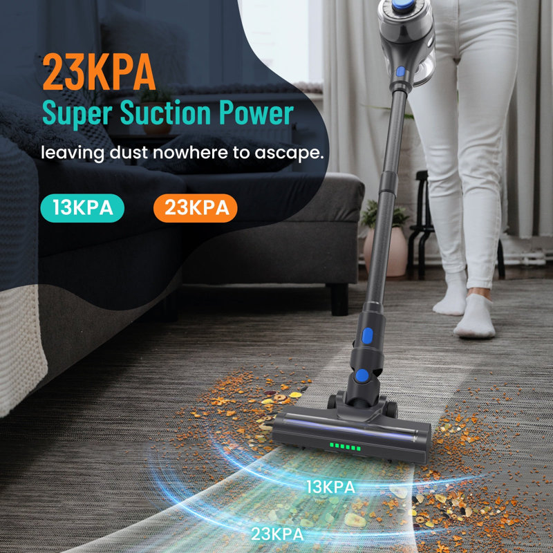 MOOSOO Cordless Stick Vacuum Cleaner with 55 mins Runtime, 3 in 1 Strong Suction, Lightweight