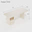 Bureau d'écriture 63 "moderne et sculptural crème, bureau minimaliste avec 4 tiroirs en bois massif et bureau intégré-1434359114