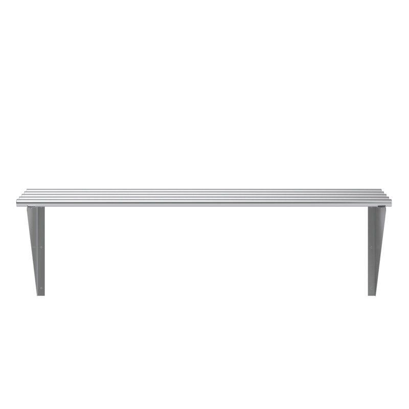 AmGood 18 in. x 48 in. Stainless Steel Tubular Wall Shelf