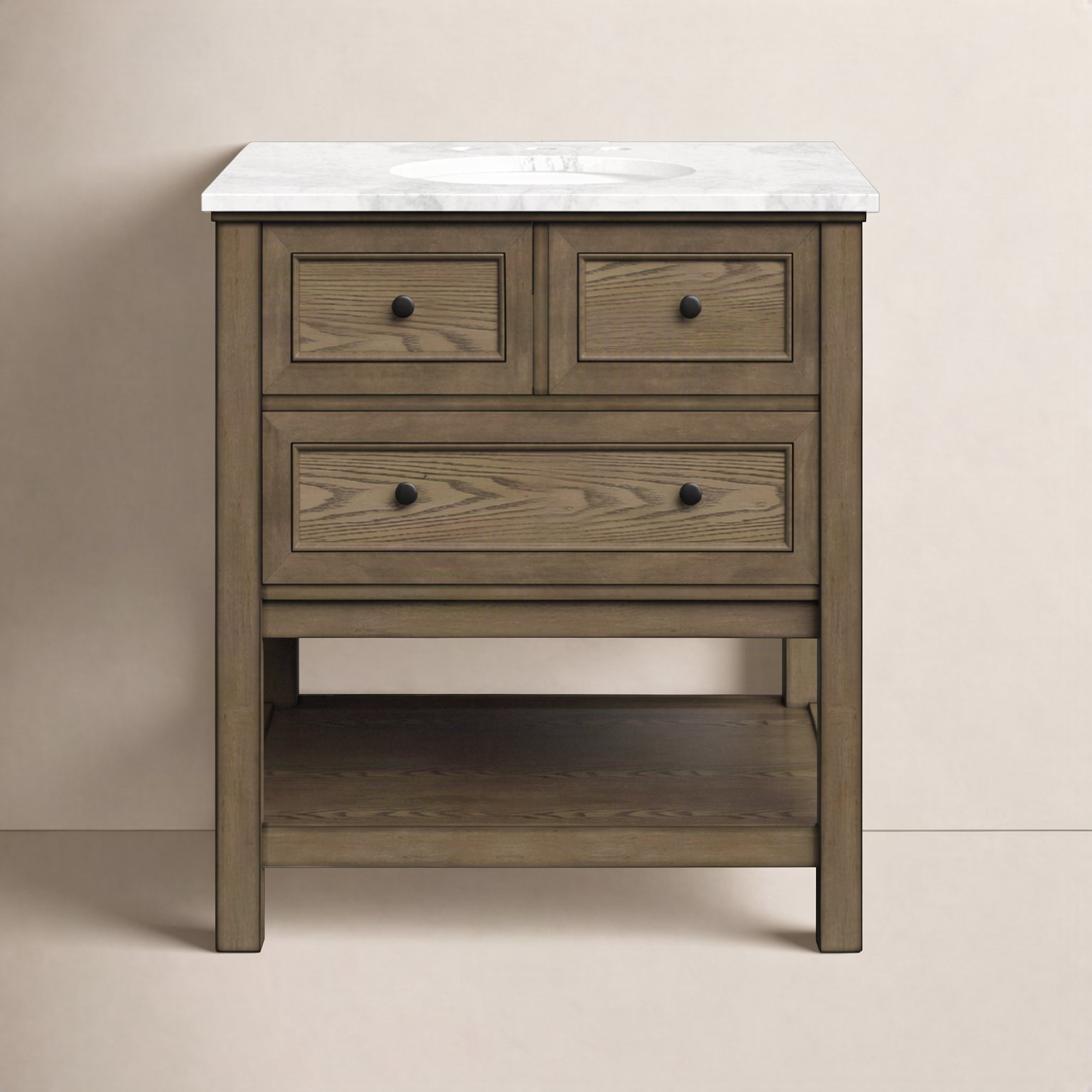 Bonsai 30'' Single Bathroom Vanity, Driftwood
