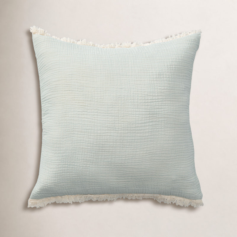 Housse de coussin Ava Karely, Turquoise, Polyester/ bourre en polyester