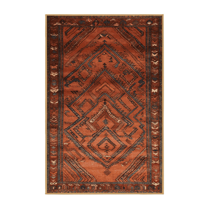 Machine Washable Persian Brown Area Rug, Rectangle 2' x 3'
