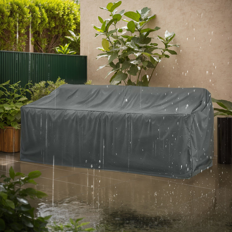 Eliezer Outdoor 3-Seater Sofa Cover, Dark Gray