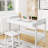 Solid Wooden Desk with Drawers, Manual Standing Desk Adjustable Height with Cable Hole-1328972864-1326642381