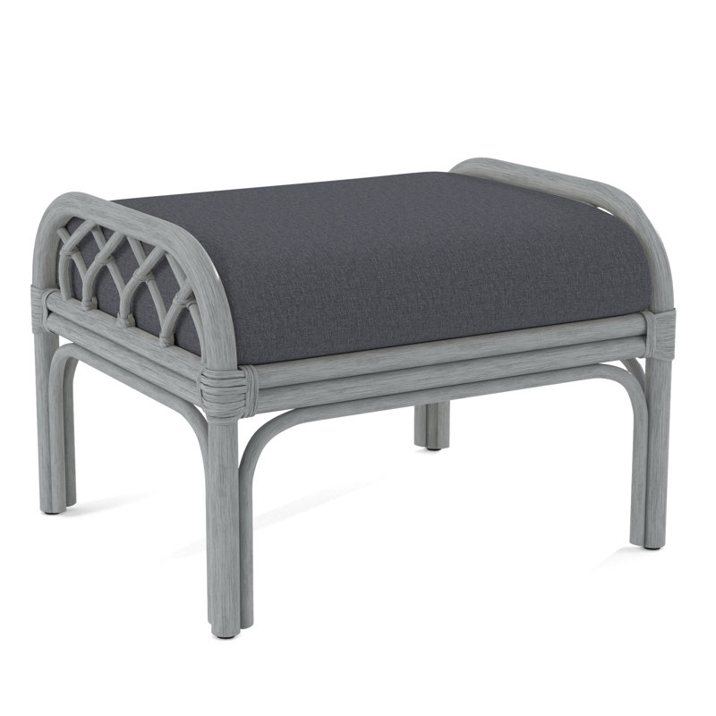 Edgewater Ottoman, Brown Geometric, 0456-33, Nickel