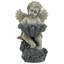 Statue de jardin chérubin assis avec coquillage