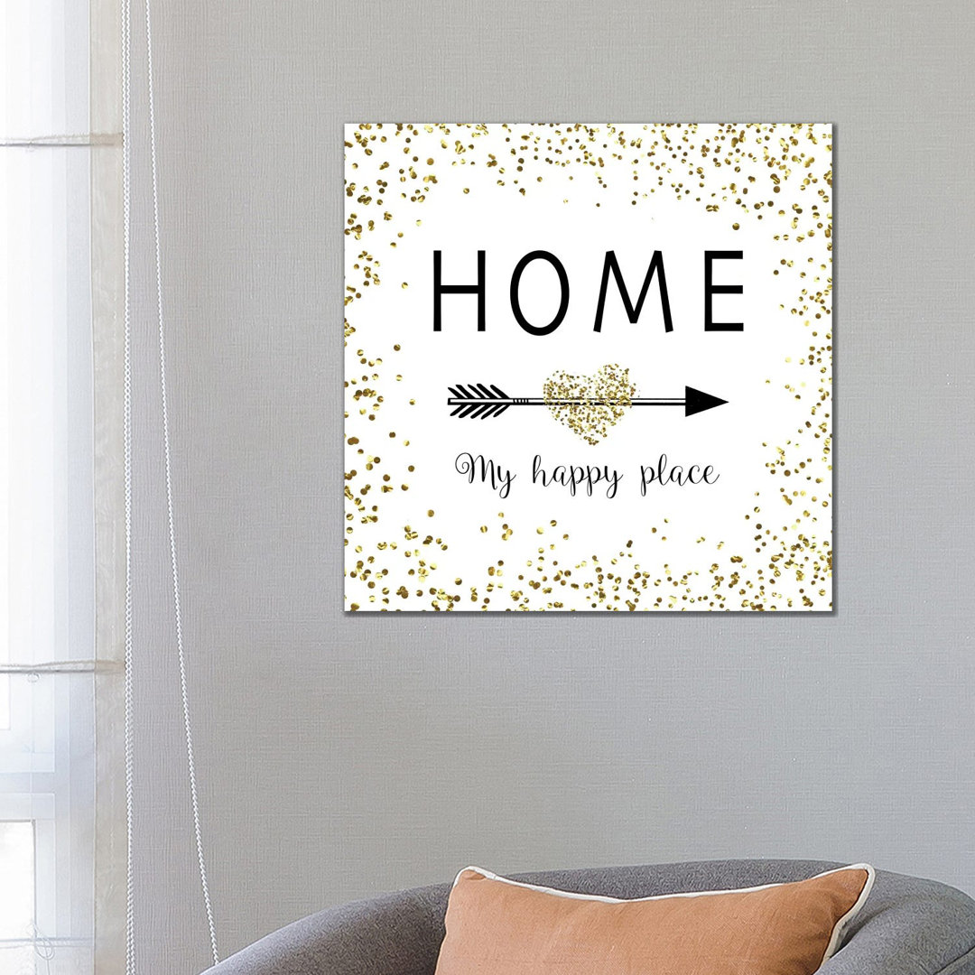 Home - My Happy Place by Amanda Murray - Wrapped Canvas Print