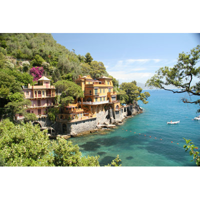 Portofino, Italy Coastline by WalterSpina - Wrapped Canvas Print