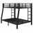 Metal Bunk Bed With Convenient Ladder Access