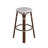 Alastair 30" Rattan Bar Stool - White/Brown Dot / Dark Brown Rattan Frame-88071854-88071841