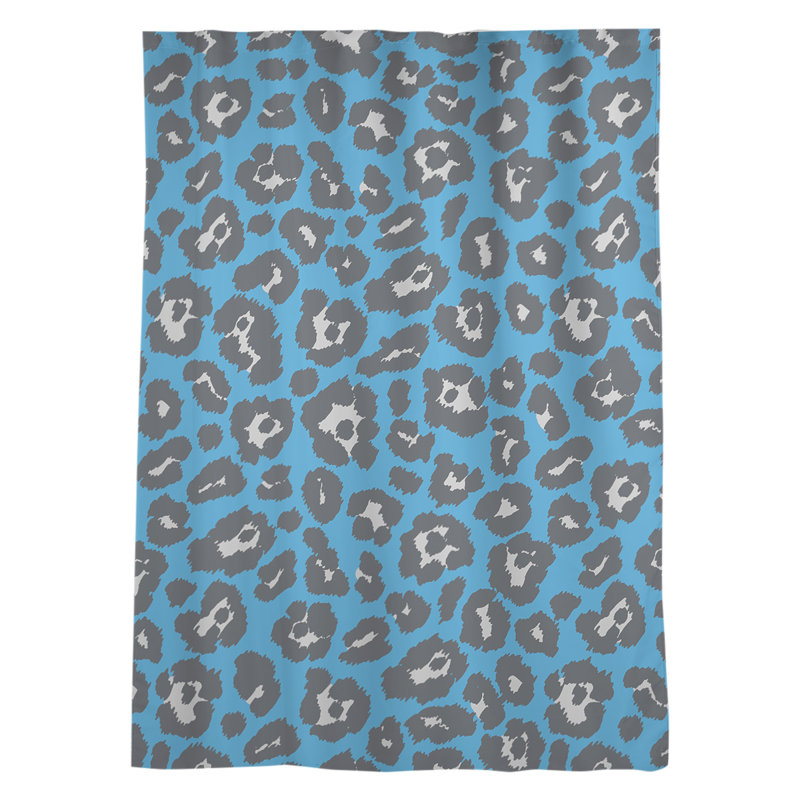 Room Darkening Curtain Single Panel, Blue/Black/White
