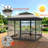 Pop Up Gazebo, Outdoor Instant Canopy Tent W/4 Netting Sidewall & Auto Extending Eave, Patio Gazebos Shelter W/Mesh Wall, Center Lock, Wheeled Bag For Garden, Yard, Party, Deck-108934222-109233933
