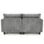 Canapé moderne en chenille gris moderne, canapé compact à 2 places avec deux ports de chargement USB et poches latérales, petit canapé pour chambre, bureau, appartement-601845447