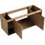 Meuble-lavabo double 48 po, à fixation murale, avec meuble-lavabo, avec porte
