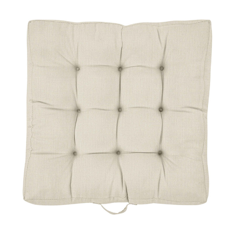 Sunbrella® Indoor/Outdoor Floor Pillow, Canvas Cloud, 24" H x 24"W