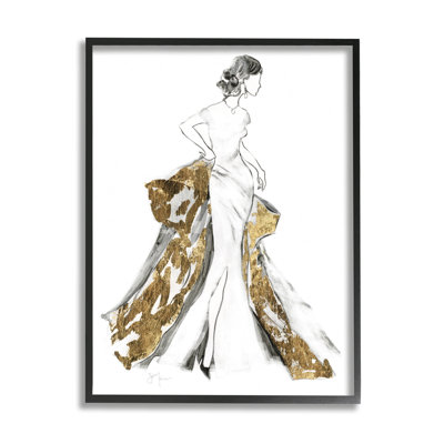 " Elegant Fashion Female Glam Coat Evening Dress " by Janet Tava