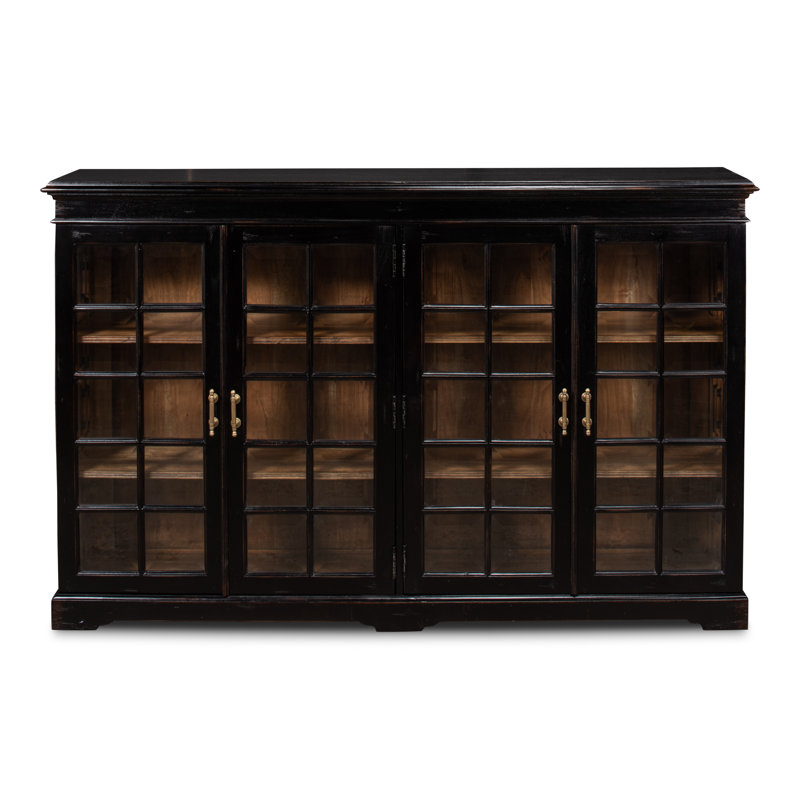 Morgan Solid Wood Bookcase, Ebony/Light Brown