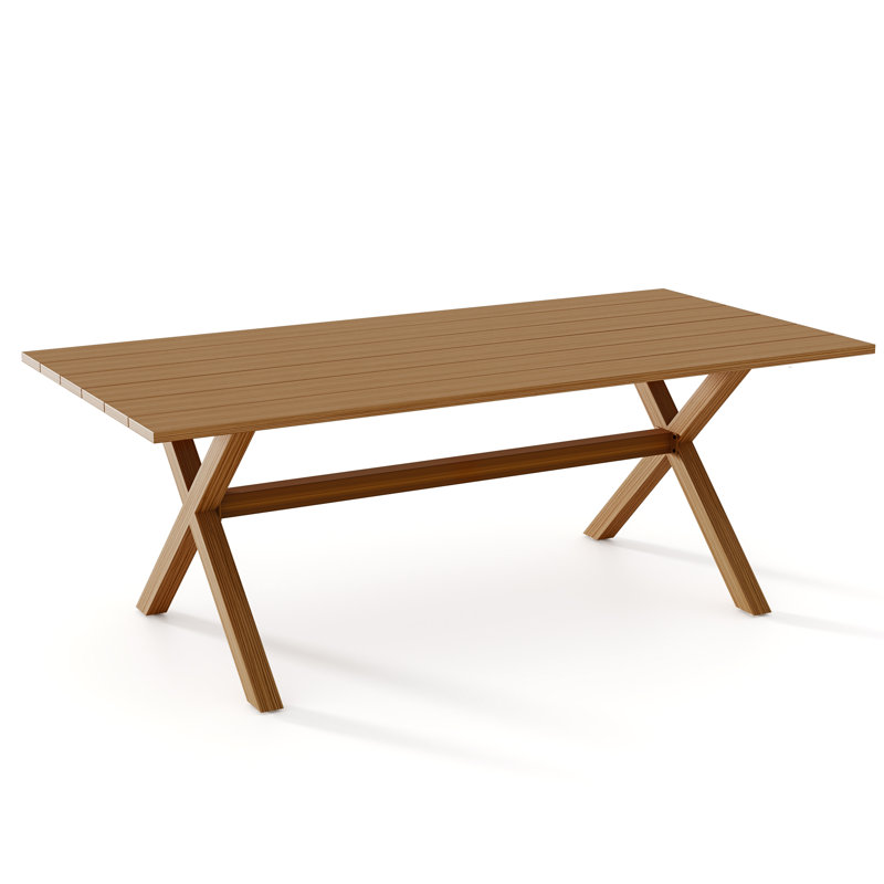 Rectangular Outdoor Dining Table , 203.2cm W 98.3cm D, Brown