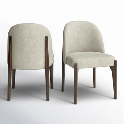 Wooden Dining Chairs Set Of 2, Modern Fabric Upholstered Dining Room Chair Kitchen Chairs, Farmhouse Dinner Chair For Kitchen Dining Room