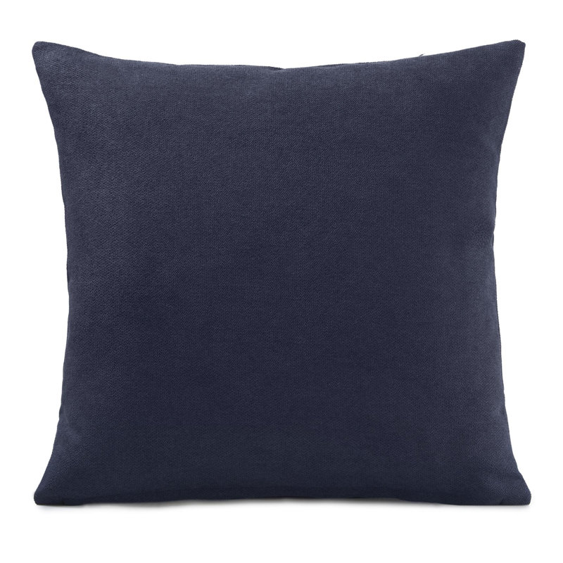Nalaiyah Velvet Chenille Scatter Cushion Cover with Filler Pad, Navy, 45cm x 45cm
