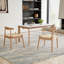 Ensemble de 2 chaises de salle à manger de style Mid-Century avec structure solide et siège tissé à la main-1284580978-1284580977