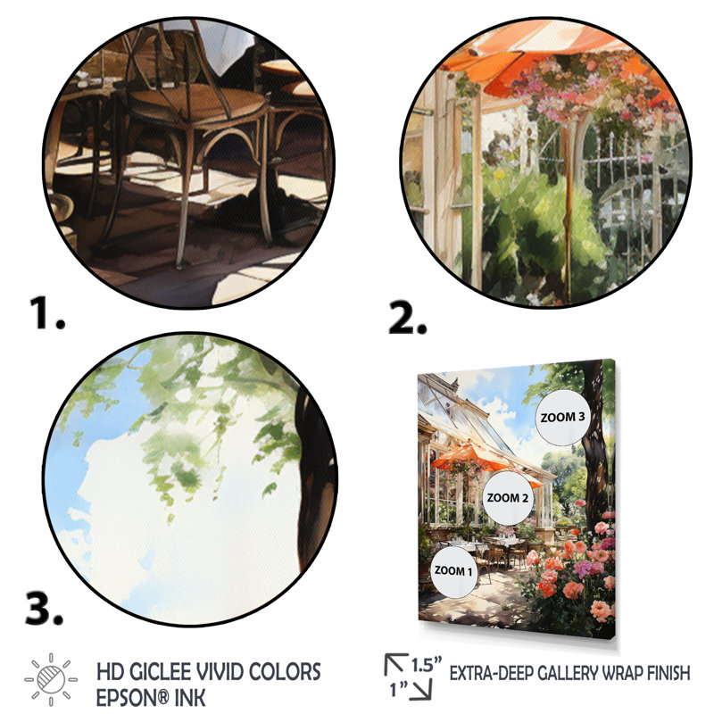 Country clubs Garden Party II sur toile, H 44 po x l 34 po x P 1,5 po