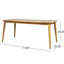 Table de salle à manger en bois - P 34,86 po x l 69,99 po H 29,77 po pratique à l'extérieur