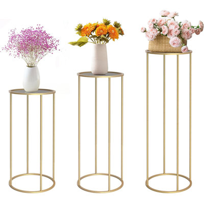Iron Plant Stand 1 Tier Set of 3