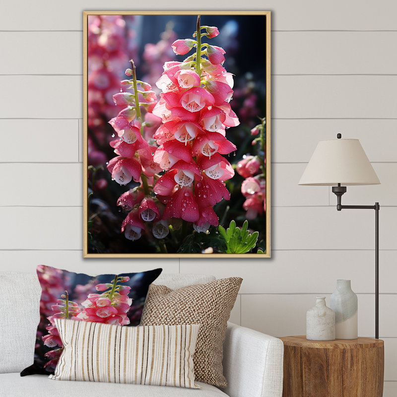 Lolmaugh Meadow Foxglove Fantasy II, H 32 po x l 16 po x P 1 po, Cadre naturel flottant