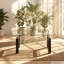 Table basse 2 niveaux en verre trempé Clarissa 39,37 po x P 23,62 po x H 17,32 po Clarissa