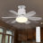 18.5 Inch Flush Mount Ceiling Fan With Light,3-Speed Dimmable LED & Remote Control
