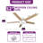 Balconera 52" 5 Blades Ceiling Fan With Light & Remote, 3 LED Color, 6 Speed Quiet DC Motor-111097628-111097629