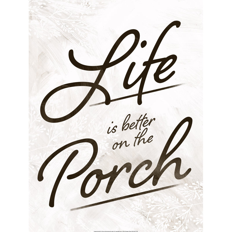 Porch Life - Impression sur toile tendue, H 48 po x l 36 po