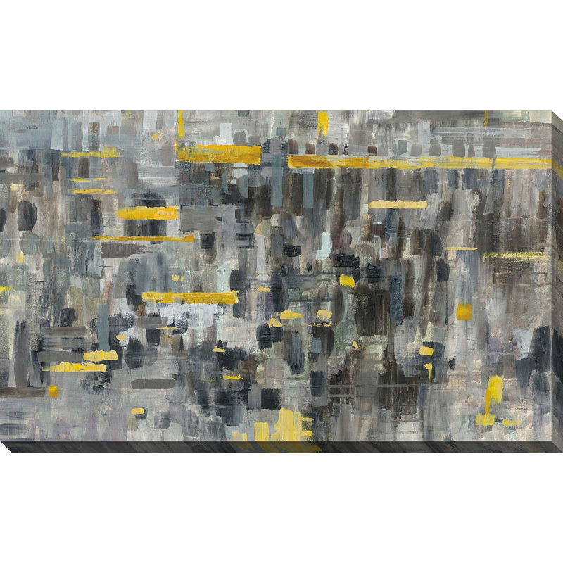 «Reflections Crop», reproduction de peinture acrylique, H 27,5 po x l 43,5 po x P 2 po, Cadre flottant noir