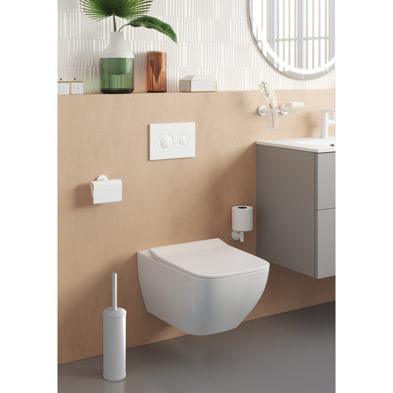 Metal WC Brush Set - White, White