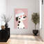 Sweet Santa Puppy Playful Whimsical Contemporary Dog Portrait Winter Wall Art Print by Mathieu - Wrapped Canvas Print-1279502068