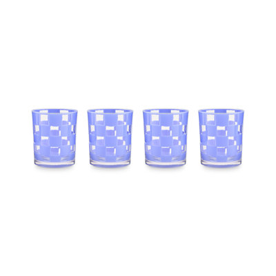 Blue Check Acrylic Tumblers