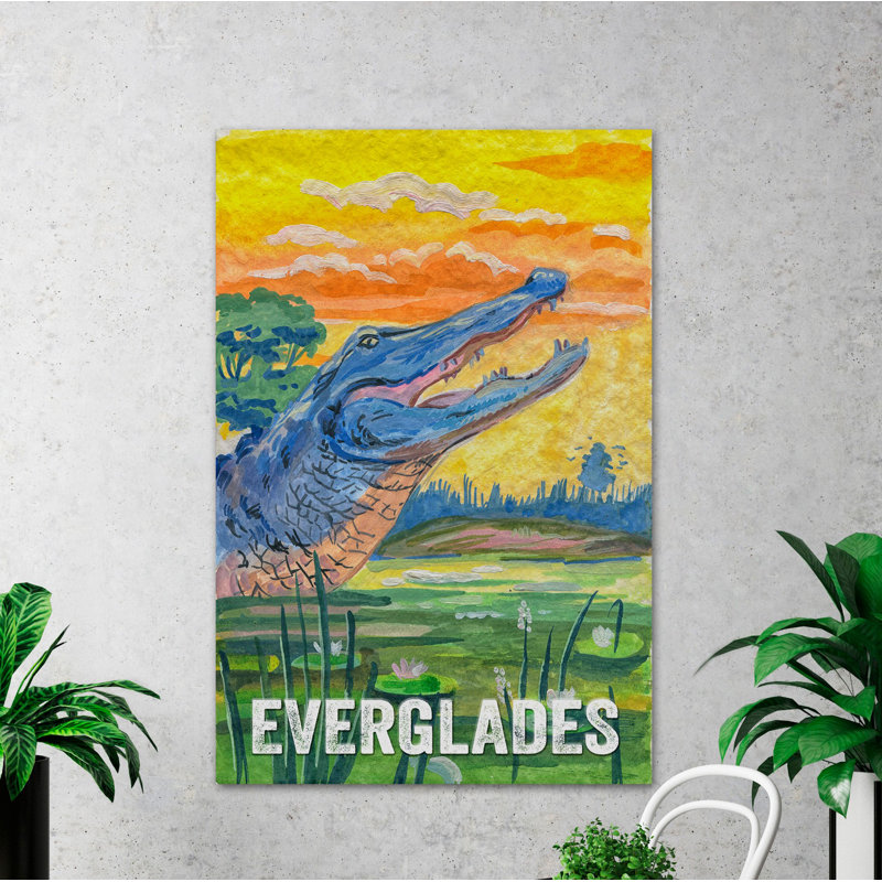 Everglades Poster II - Wrapped Canvas Print, 61cm H x 41cm W x 3.81cm D