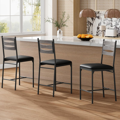 Counter Stool with Metal Frame