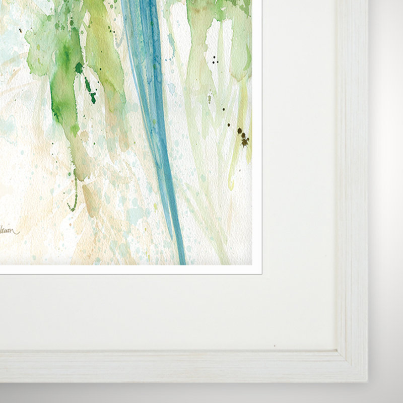 « island beauté », ensemble de 2 reproductions de peintures à l’acrylique encadrées, Blanc