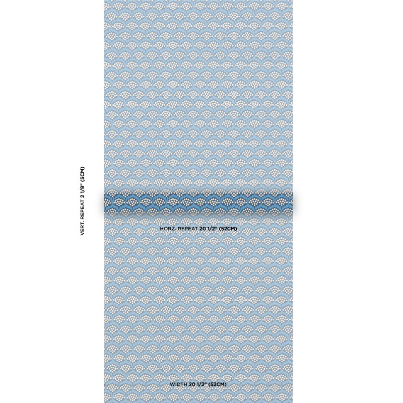 Papier peint Schumacher x Neisha Crosland Pollen, Bleu français
